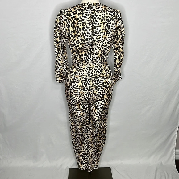 Something Navy Caroline Leopard Print Jumpsuit - NEW - Size 00 - Picture 5 of 8